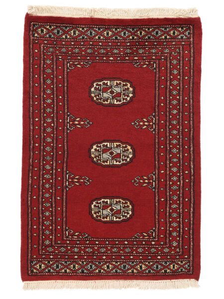  Orientalisk Pakistan Bokhara 2Ply Matta 62X91 Mörkröd/Svart Ull, Pakistan Carpetvista