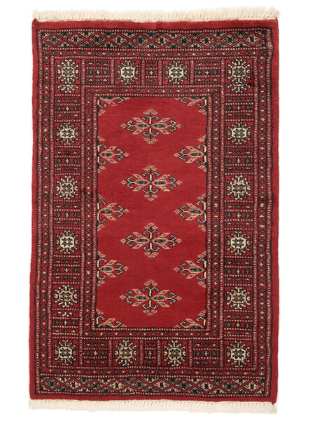 62X94 Alfombra Pakistan Bukara 2Ply Oriental Rojo Oscuro/Negro (Lana, Pakistán) Carpetvista