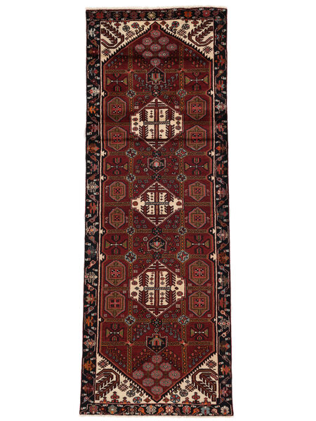  Persian Hamadan Rug 114X315 Black/Dark Red Carpetvista