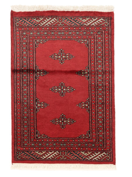  63X93 Pakistan Bokhara 2Ply Matta Mörkröd/Svart Pakistan Carpetvista