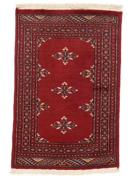  Orientalisk Pakistan Bokhara 2Ply Matta 62X93 Mörkröd/Svart Ull, Pakistan Carpetvista