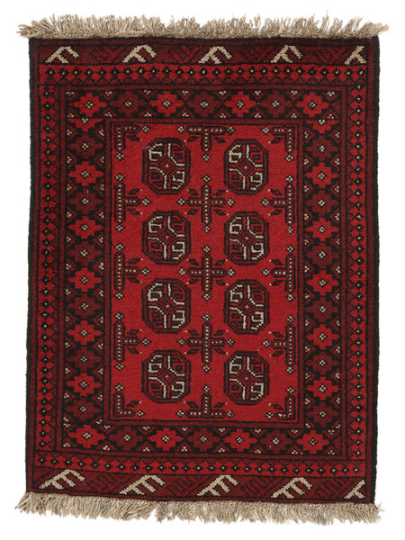 Afghan Fine Teppe 82X110 Svart/Mørk Rød Ull, Afghanistan Carpetvista