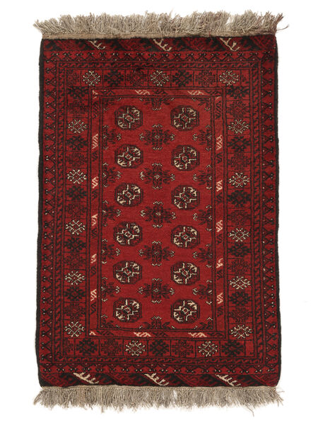  Orientalischer Afghan Fine Teppich 79X118 Schwarz/Dunkelrot Wolle, Afghanistan Carpetvista