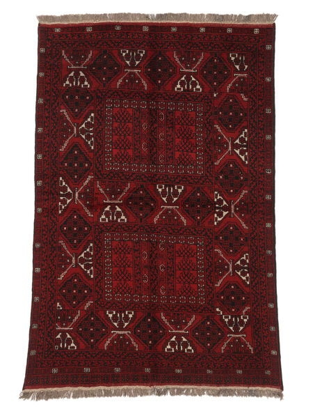 Afghan Hatchlou Vloerkleed 152X235 Zwart/Donkerrood Wol, Afghanistan Carpetvista