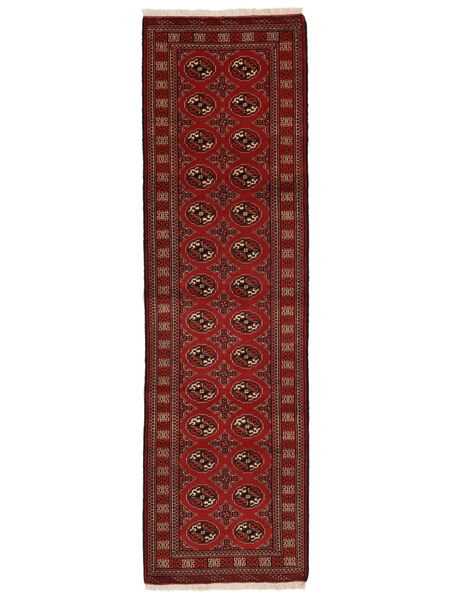 85X287 Turkaman Tæppe Orientalsk Løber Mørkerød/Sort (Uld, Persien/Iran) Carpetvista