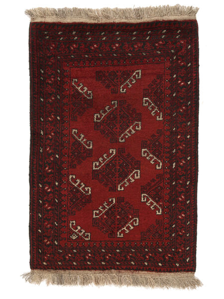 79X120 Afghan Fine Matta Orientalisk Svart/Mörkröd (Ull, Afghanistan) Carpetvista