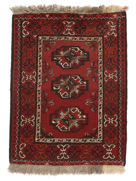 Afghan Fine Rug 78X103 Black/Dark Red Wool, Afghanistan Carpetvista