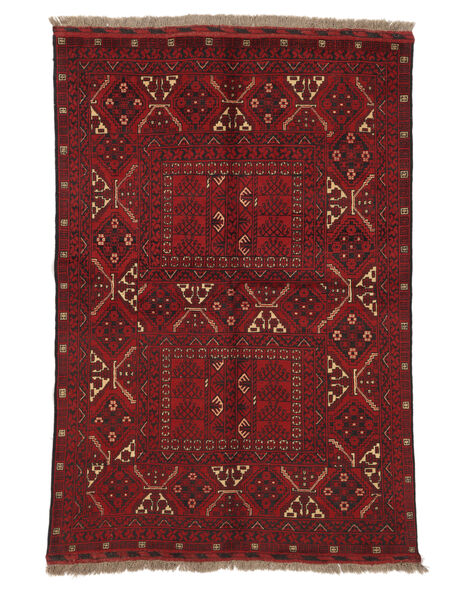 Alfombra Oriental Afghan Hatchlou 162X237 Negro/Rojo Oscuro (Lana, Afganistán)