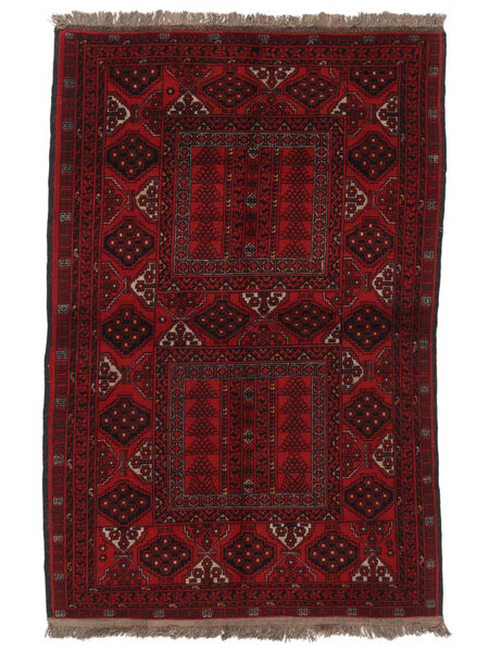 Koberec Orientální Afghán Hatchlou 147X230 Černá/Tmavě Červená (Vlna, Afghánistán)