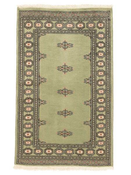  Pakistan Bokhara 2Ply Teppe 93X150 Mørk Gul/Mørk Grønn Carpetvista