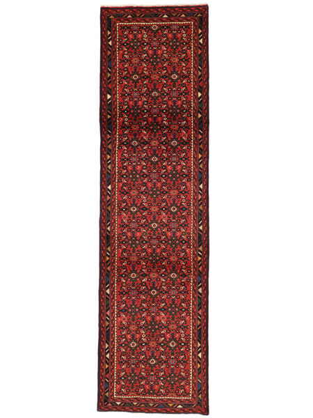  78X291 Hosseinabad Fine Teppich Läufer Dunkelrot/Schwarz Persien/Iran Carpetvista