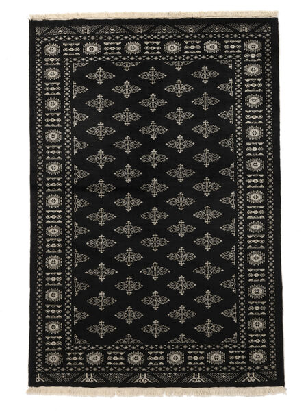  139X204 Pakistan Bukhara 2Ply Covor Negru/Galben Închis Pakistan
 Carpetvista