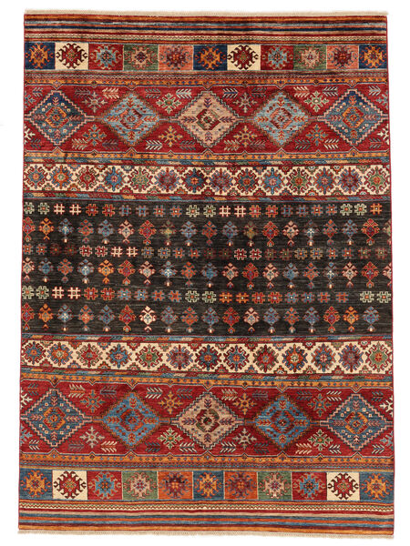  Shabargan Matta 180X247 Mörkröd/Svart Carpetvista