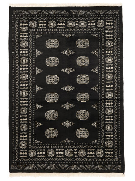 Dywan Orientalny Pakistański Bucharski 2Ply 141X202 Czarny/Brunatny (Wełna, Pakistan )