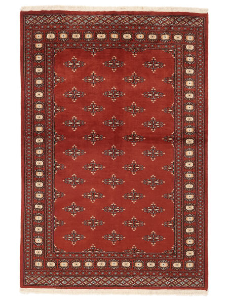  Pakistan Bukara 2Ply Alfombra 136X202 De Lana Rojo Oscuro/Negro Pequeño Carpetvista