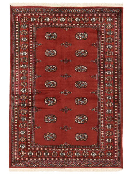 137X197 Pakistan Bokhara 2Ply Tæppe Orientalsk Mørkerød/Sort (Uld, Pakistan) Carpetvista