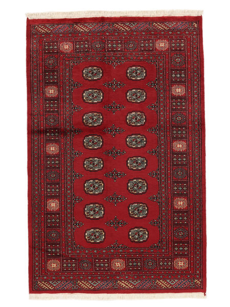  Pakisztáni Bokhara 2Ply 127X197 Gyapjúszőnyeg Sötétpiros/Fekete Kicsi Carpetvista