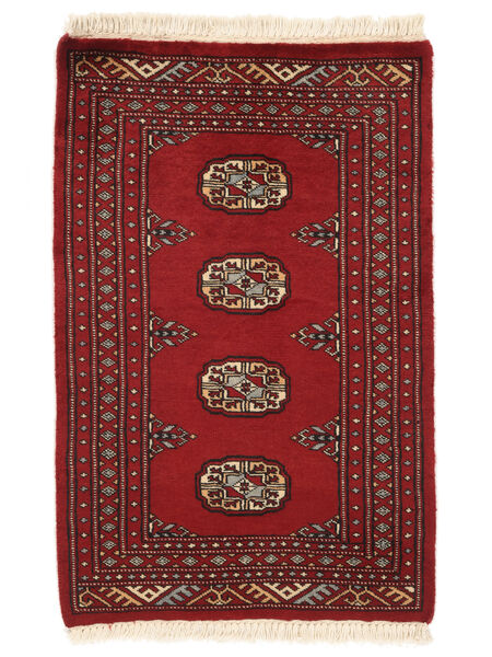  Pakistan Bokhara 2Ply Vloerkleed 63X95 Donkerrood/Zwart Carpetvista