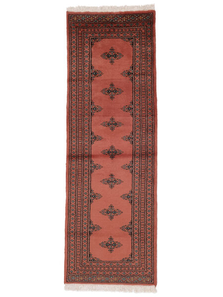 Tappeto Orientale Pakistan Bukara 2Ply 61X185 Passatoie Rosso Scuro/Nero (Lana, Pakistan)