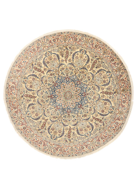  Ø 205 Nain Fine 9La Matta Rund Brun/Orange Persien/Iran Carpetvista