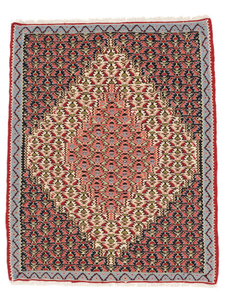  77X99 Piccolo Kilim Senneh Fine Tappeto Lana, Carpetvista