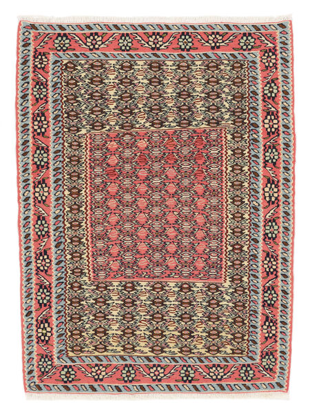  Persian Kilim Senneh Fine Rug 77X103 Brown/Black Carpetvista