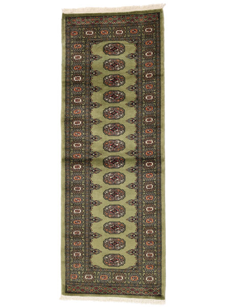 Pakistan Bokhara 2Ply Vloerkleed 65X180 Tapijtloper Zwart/Bruin Wol, Pakistan Carpetvista