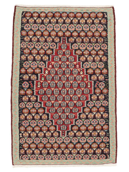  Ćilim Senneh Fine Tepih 71X110 Perzijski Vuneni Braon/Crna Mali Sag Carpetvista