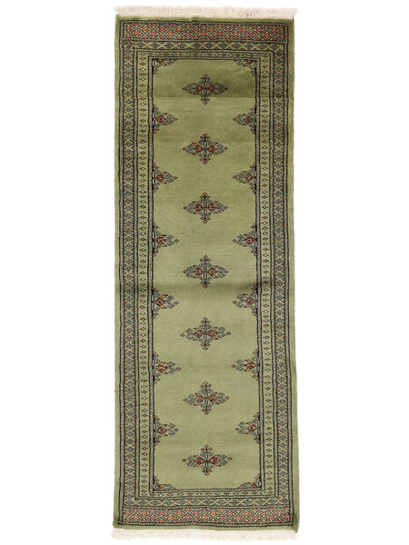 62X177 Pakistan Bokhara 2Ply Rug Oriental Runner
 Dark Green/Black (Wool, Pakistan) Carpetvista