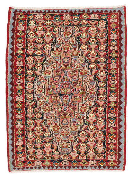 78X104 Dywan Orientalny Kilim Senneh Fine Ciemnoczerwony/Brunatny (Wełna, Persja/Iran) Carpetvista