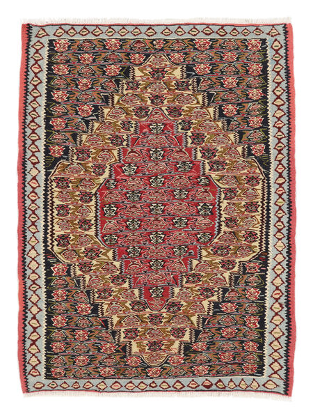  75X100 Chilim Senneh Fine Covor Dark Red/Negru Persia/Iran
 Carpetvista