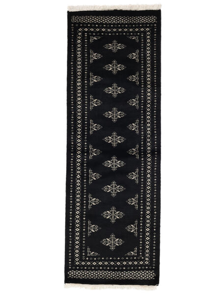  Pakistan Bokhara 2Ply Rug 64X188 Wool Black/Dark Grey Small Carpetvista