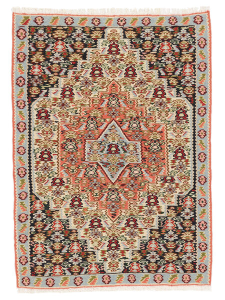 Alfombra Kilim Senneh Fine 76X103 Marrón/Negro (Lana, Persia/Irán)