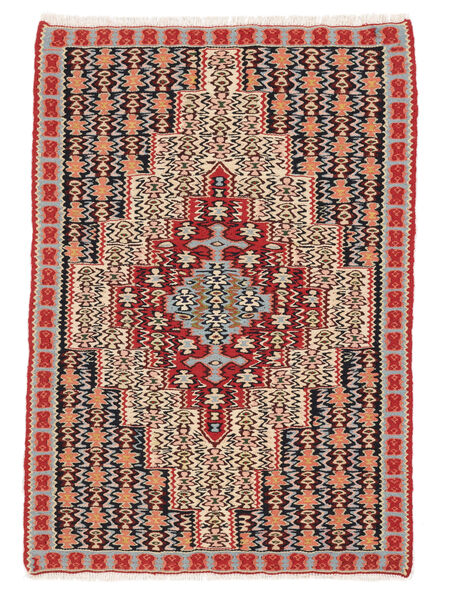 73X105 Dywan Orientalny Kilim Senneh Fine Brunatny/Czarny (Wełna, Persja/Iran) Carpetvista