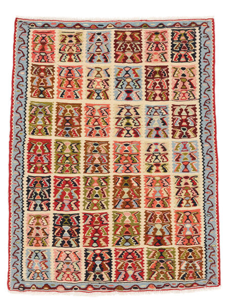 Alfombra Kilim Senneh Fine 77X102 Marrón/Beige (Lana, Persia/Irán)