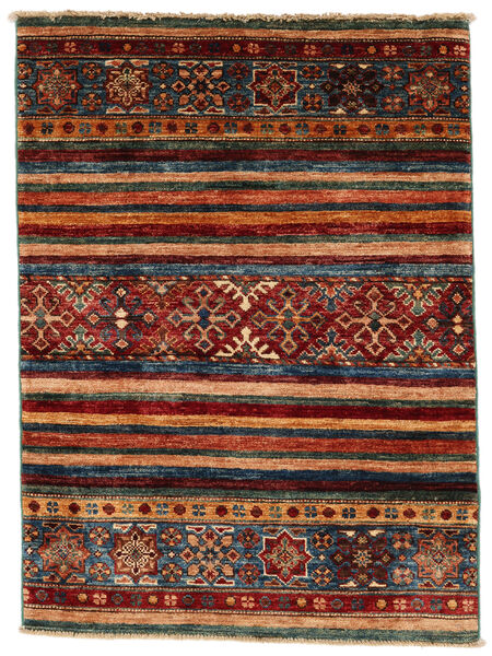  81X110 Gestreept Klein Shabargan Vloerkleed Wol, Carpetvista