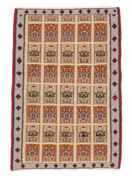  72X104 Kilim Senneh Fine Szőnyeg Barna/Szürke Perzsia/Irán
 Carpetvista