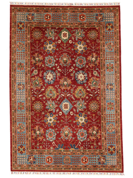  Shabargan Rug 202X301 Dark Red/Brown Carpetvista