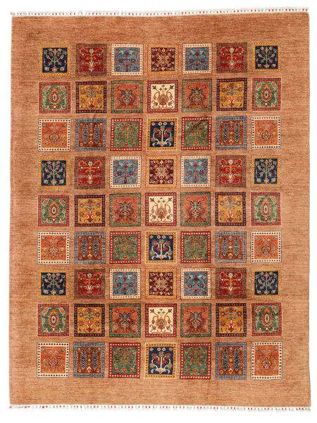 218X284 Shabargan Rug Modern Brown/Dark Red (Wool, Afghanistan) Carpetvista