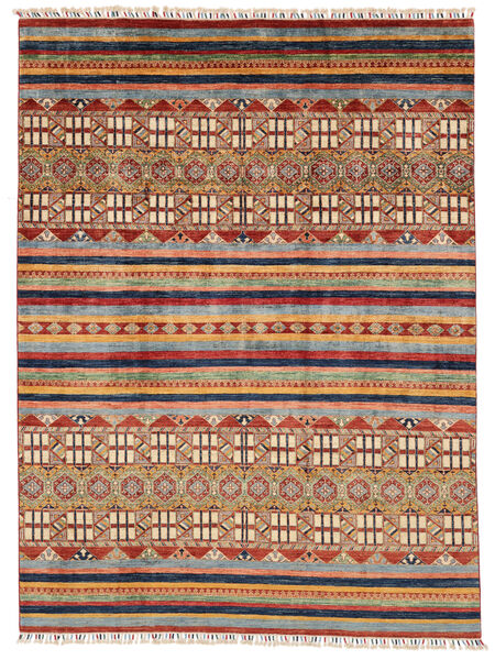 208X278 Shabargan Teppe Moderne Mørk Rød/Oransje (Ull, Afghanistan) Carpetvista