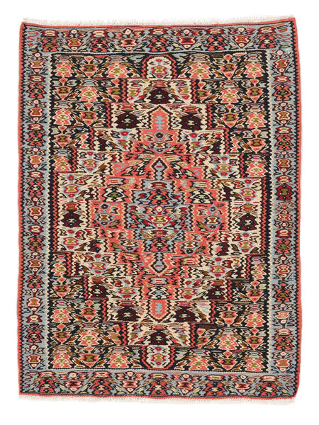 Alfombra Oriental Kilim Senneh Fine 77X102 Marrón/Negro (Lana, Persia/Irán)