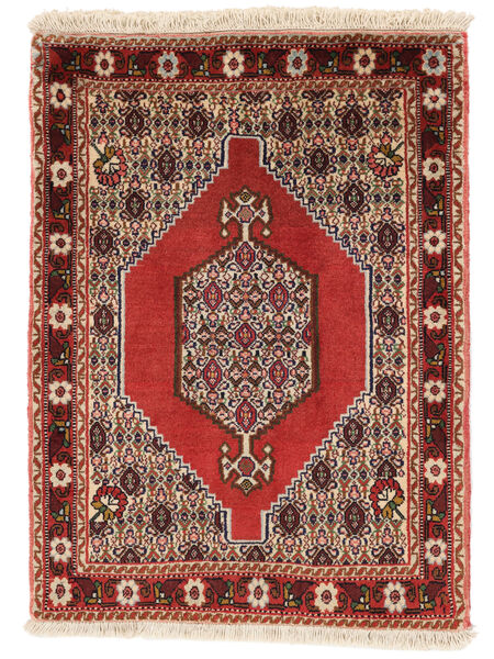  Persischer Senneh Teppich 73X100 Dunkelrot/Braun (Wolle, Persien/Iran)