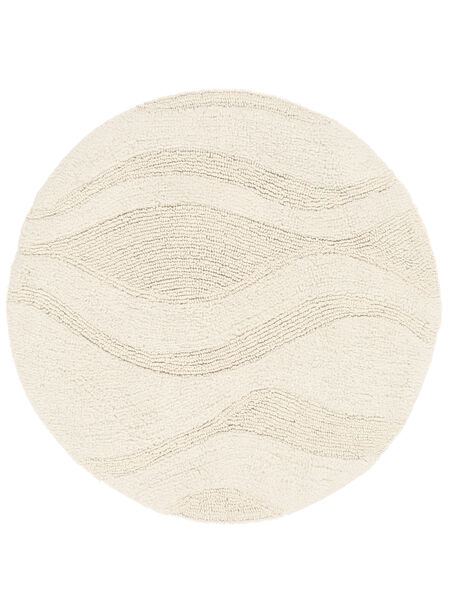  Ø 150 Washable Small Breeze Rug - White Cotton