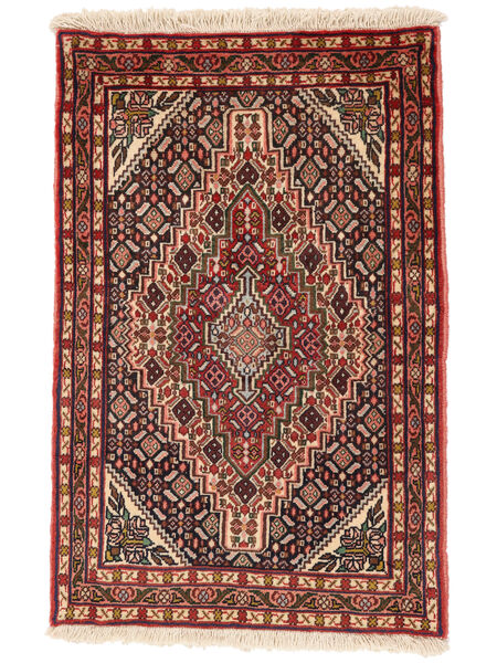  Oosters Senneh Vloerkleed 68X102 Zwart/Donkerrood Wol, Perzië/Iran Carpetvista