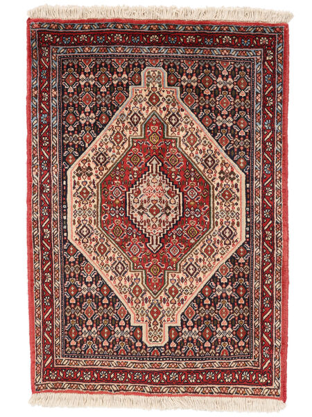  Persian Senneh Rug 72X103 Dark Red/Black Carpetvista