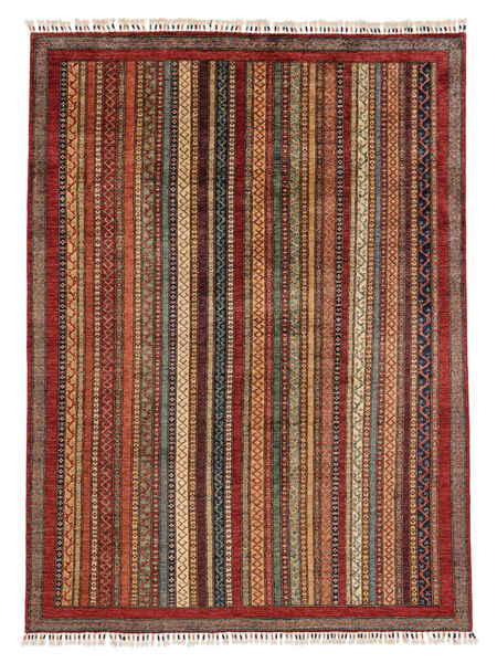 175X237 Alfombra Shabargan Moderna Rojo Oscuro/Marrón (Lana, Afganistán) Carpetvista