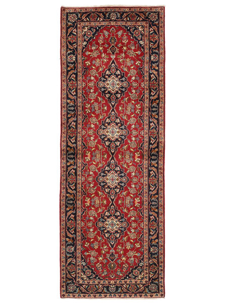 Tappeto Keshan 102X283 Passatoie Rosso Scuro/Nero (Lana, Persia/Iran)