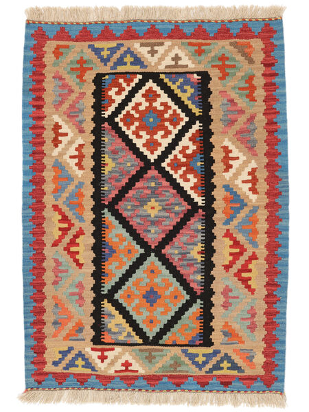 105X150 Tapete Oriental Kilim Ghashghai Castanho/Vermelho Escuro ( Pérsia/Irão) Carpetvista