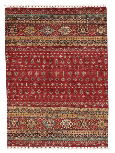 179X247 Shabargan Teppich Moderner Dunkelrot/Braun (Wolle, Afghanistan) Carpetvista