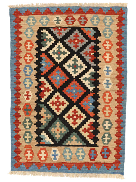 Kelim Ghashghai Matta 97X141 Mörkröd/Brun Persien/Iran Carpetvista